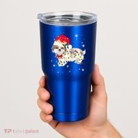 Shih Tzu Dog Christmas Light Xmas Mom Dad Funny Gift Great Gift Tumbler thumb 2