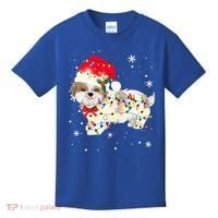 Shih Tzu Dog Christmas Light Xmas Mom Dad Funny Gift Great Gift Kids T-Shirt thumb 0