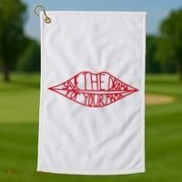 Save The Drama For Your Mama Retro 90s Golf Towel thumb 1