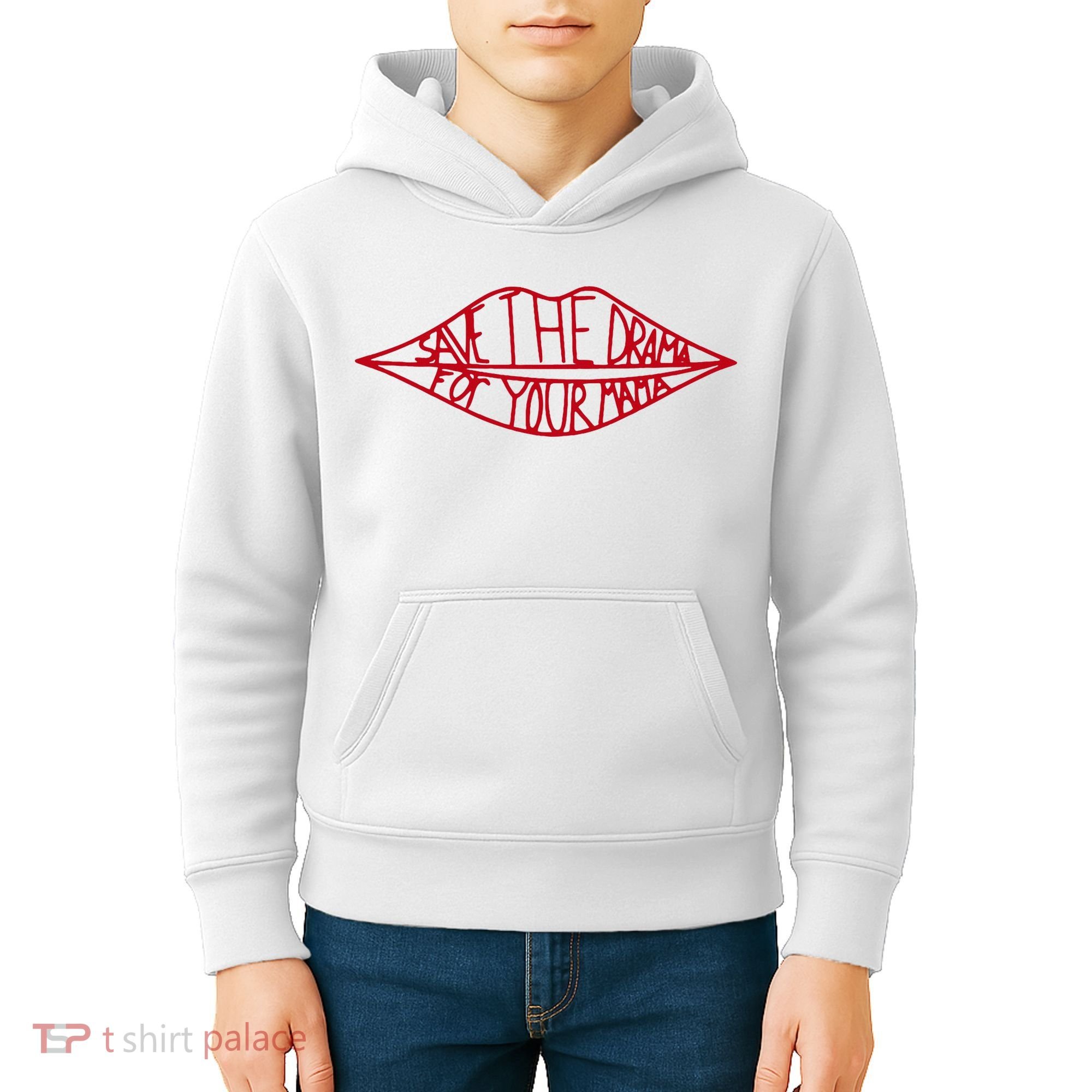 Save The Drama For Your Mama Retro 90s Kids Hoodie