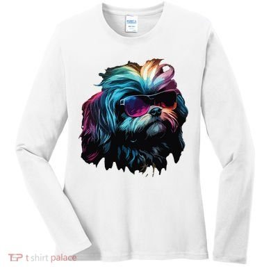 Shih Tzu Dogs Shih Tzus Women's Long Sleeve Shirt