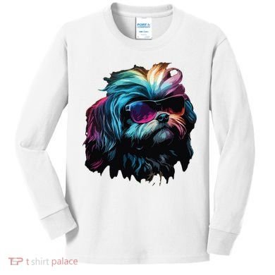 Shih Tzu Dogs Shih Tzus Kids Long Sleeve Shirt