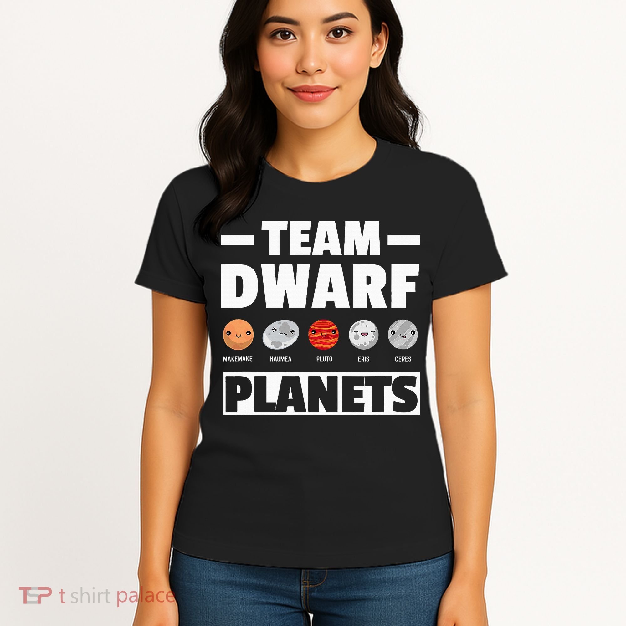 Space Team Dwarf Planets For Adults And Astronomy Women's T-Shirt