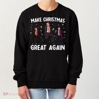 Santa Trump Dance Make Christmas Great Again Xmas Pajamas Women's Sweatshirt thumb 0