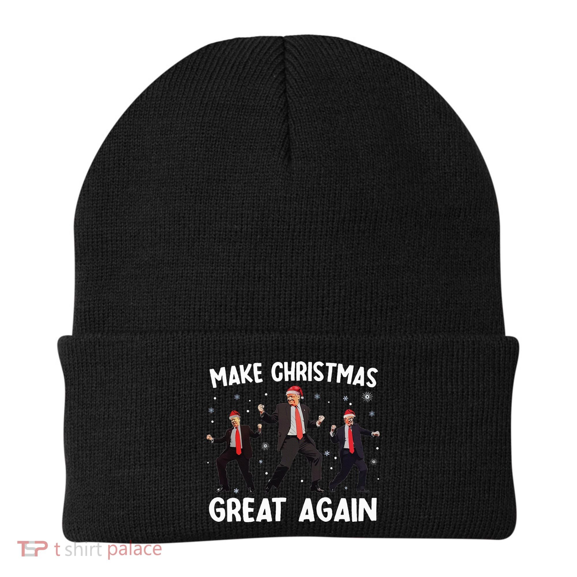 Santa Trump Dance Make Christmas Great Again Xmas Pajamas Beanie