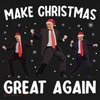 Santa Trump Dance Make Christmas Great Again Xmas Pajamas Women's Hoodie thumb 2