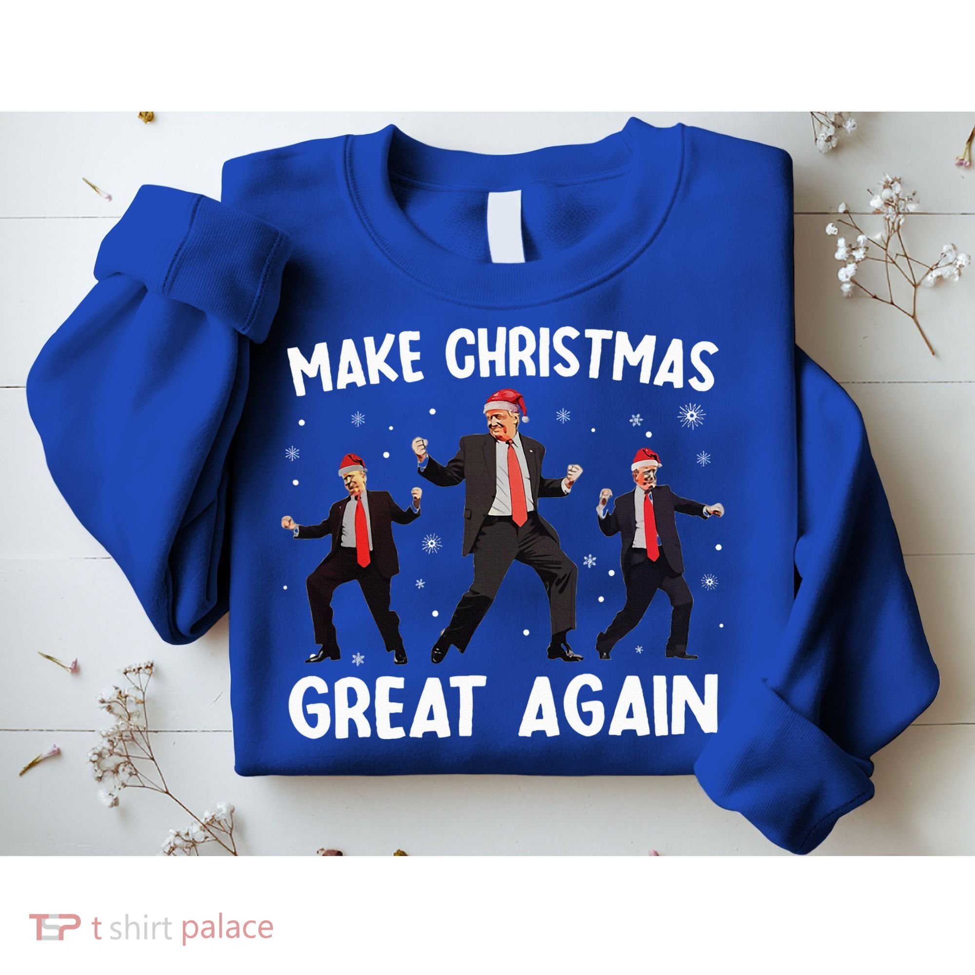 Santa Trump Dance Make Christmas Great Again Xmas Pajamas Sweatshirt