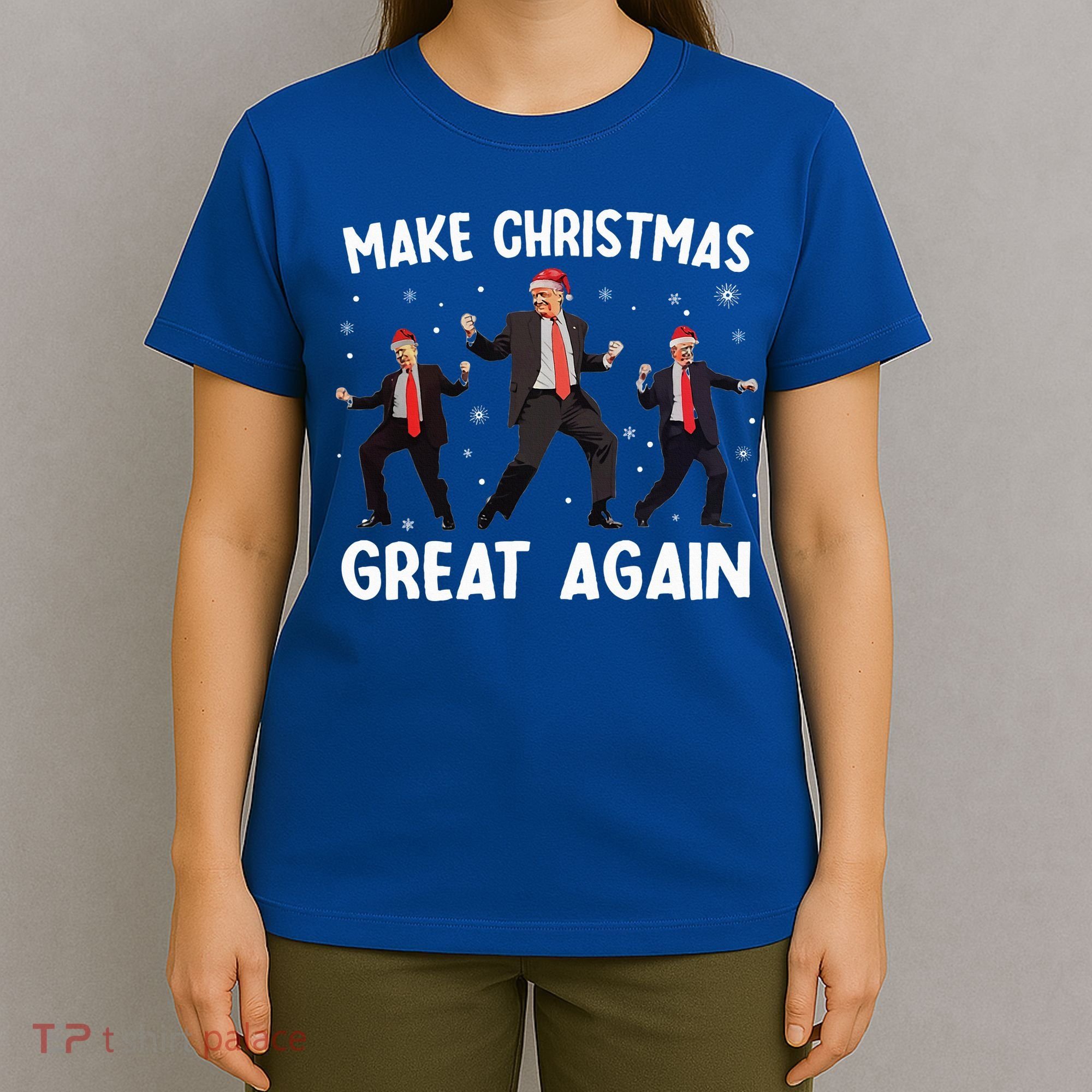 Santa Trump Dance Make Christmas Great Again Xmas Pajamas T-Shirt
