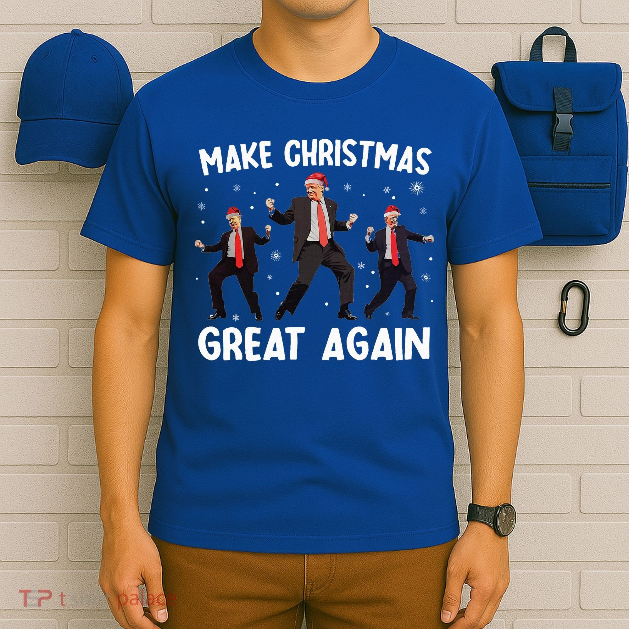 Santa Trump Dance Make Christmas Great Again Xmas Pajamas T-Shirt