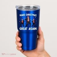 Santa Trump Dance Make Christmas Great Again Xmas Pajamas Tumbler thumb 2