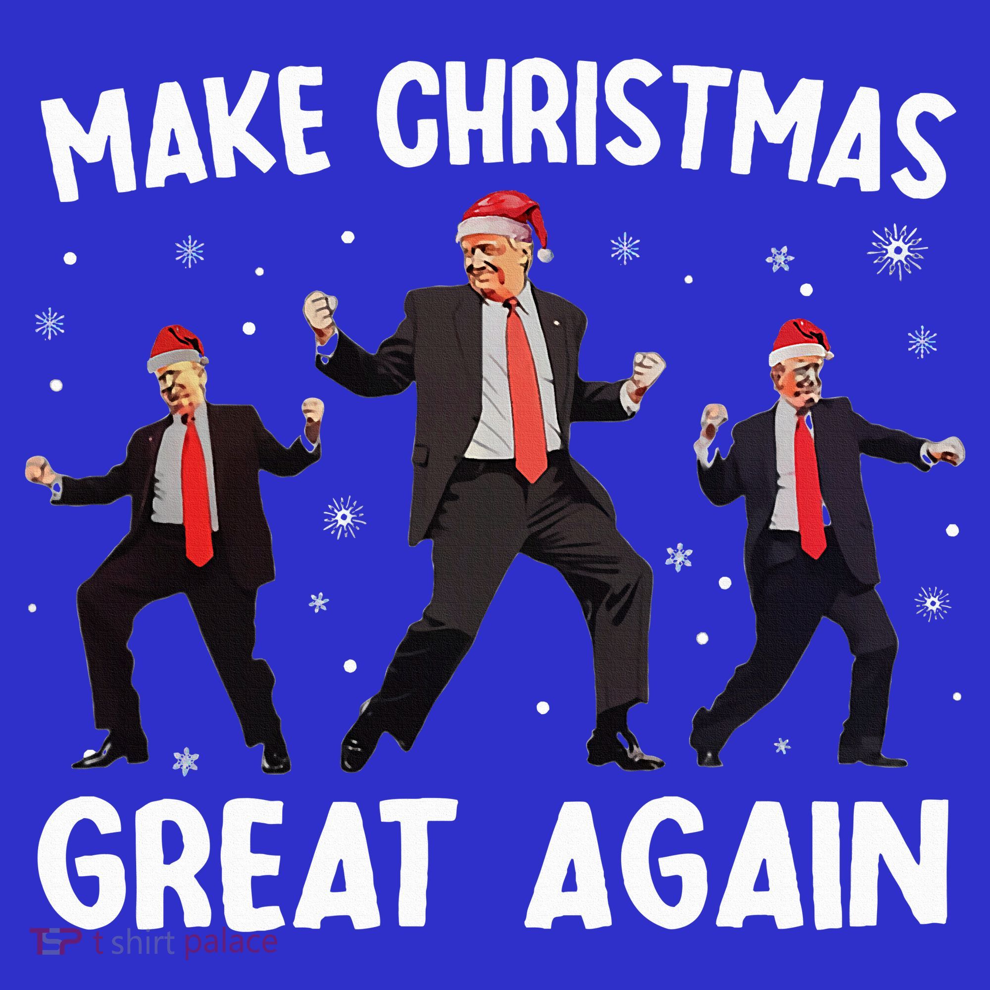 Santa Trump Dance Make Christmas Great Again Xmas Pajamas Women's Tank Top