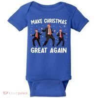Santa Trump Dance Make Christmas Great Again Xmas Pajamas Baby Bodysuit thumb 0