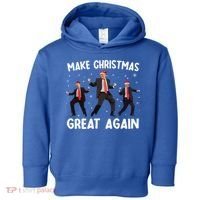 Santa Trump Dance Make Christmas Great Again Xmas Pajamas Toddler Hoodie thumb 0