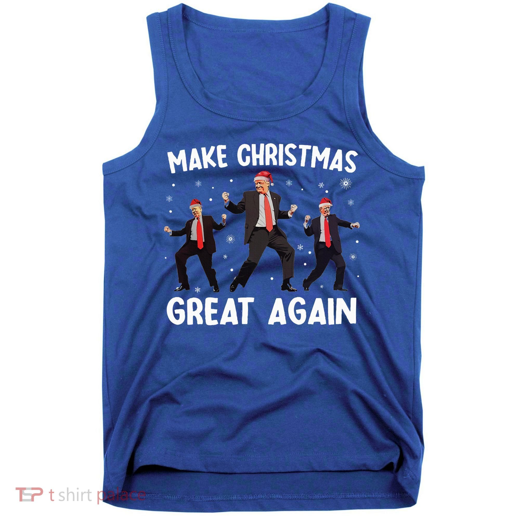 Santa Trump Dance Make Christmas Great Again Xmas Pajamas Tank Top