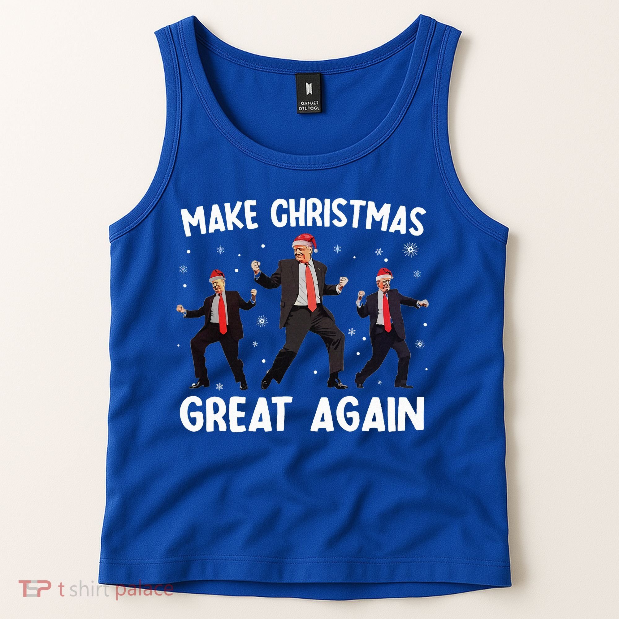Santa Trump Dance Make Christmas Great Again Xmas Pajamas Tank Top