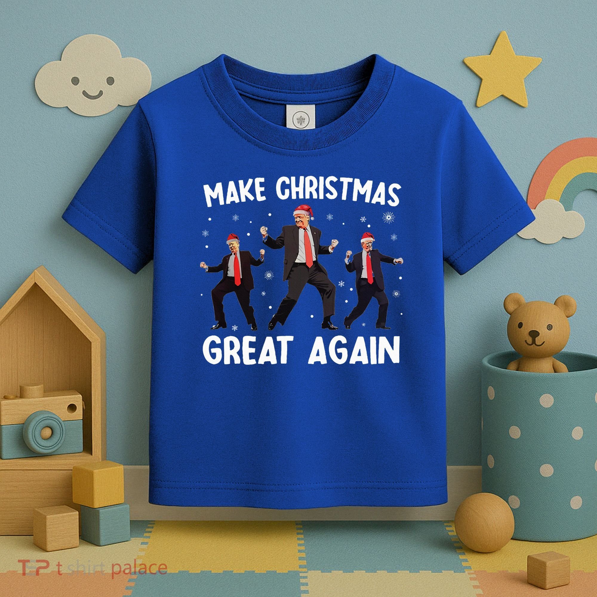 Santa Trump Dance Make Christmas Great Again Xmas Pajamas Toddler T-Shirt