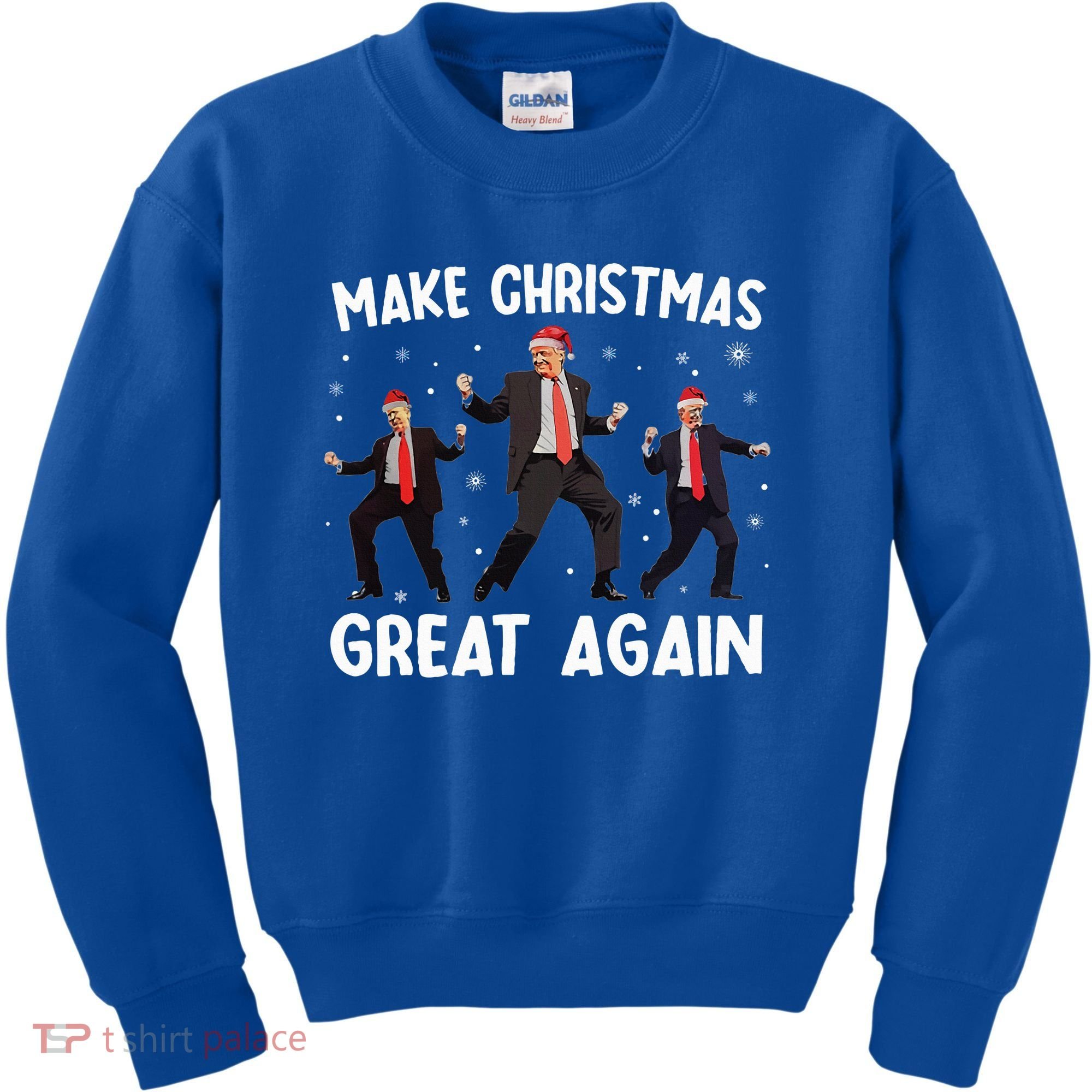 Santa Trump Dance Make Christmas Great Again Xmas Pajamas Kids Sweatshirt