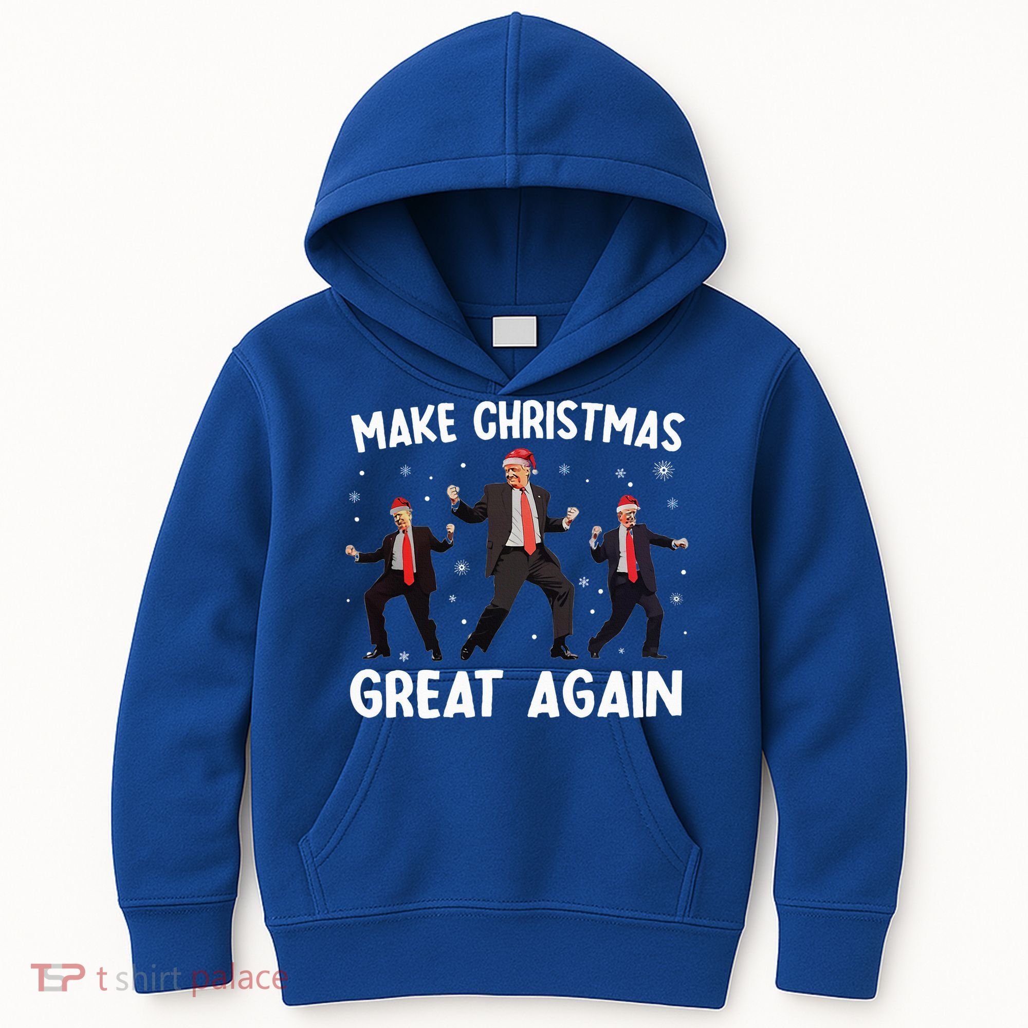 Santa Trump Dance Make Christmas Great Again Xmas Pajamas Kids Hoodie