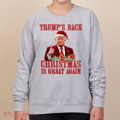 Santa Trump Dance Make Christmas Great Again Ugly Sweater Women's Sweatshirt
