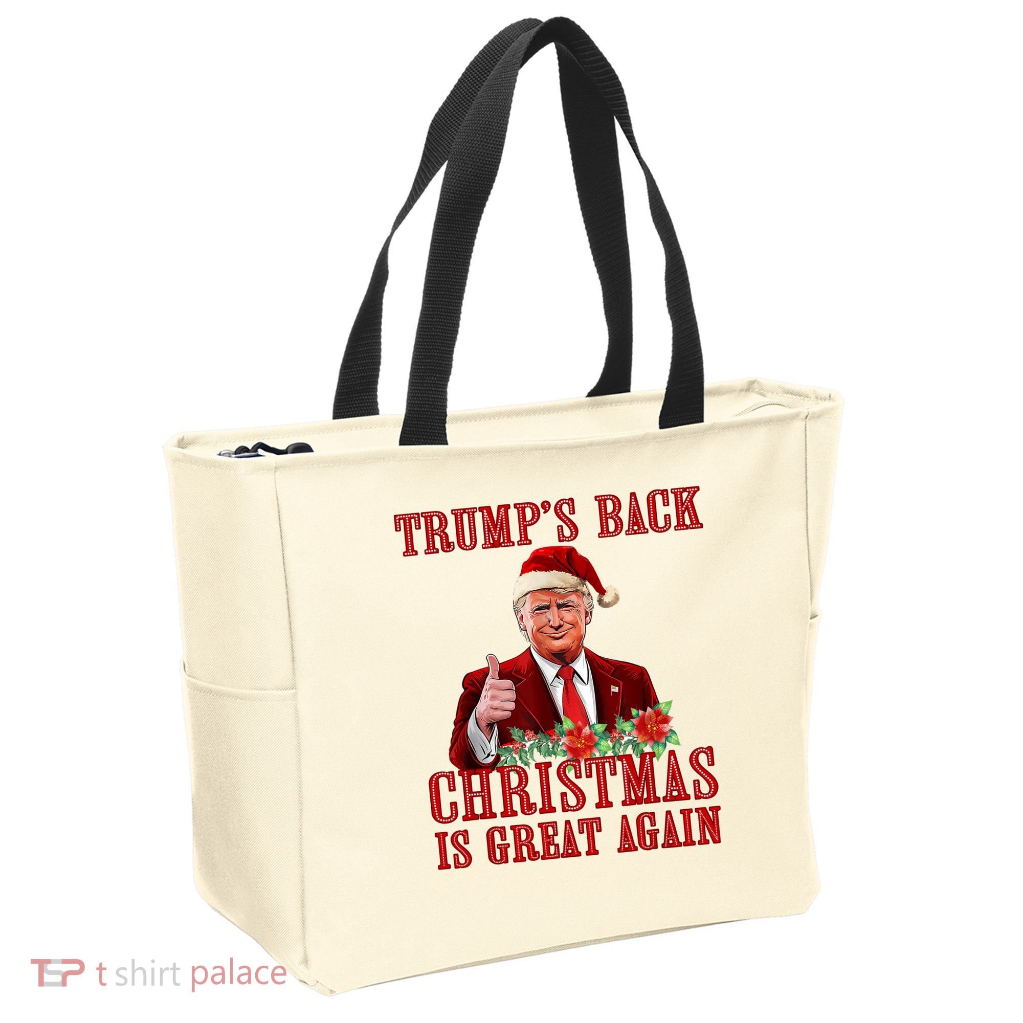 Santa Trump Dance Make Christmas Great Again Ugly Sweater Tote Bag