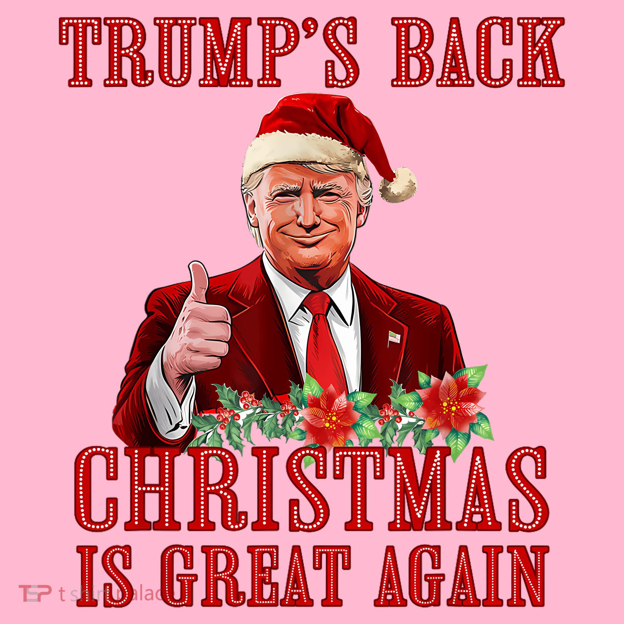 Santa Trump Dance Make Christmas Great Again Ugly Sweater Coaster