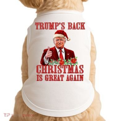Santa Trump Dance Make Christmas Great Again Ugly Sweater Doggie Tank