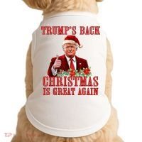 Santa Trump Dance Make Christmas Great Again Ugly Sweater Doggie Tank thumb 0
