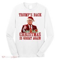 Santa Trump Dance Make Christmas Great Again Ugly Sweater Long Sleeve Shirt thumb 0