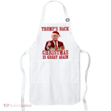 Santa Trump Dance Make Christmas Great Again Ugly Sweater Apron