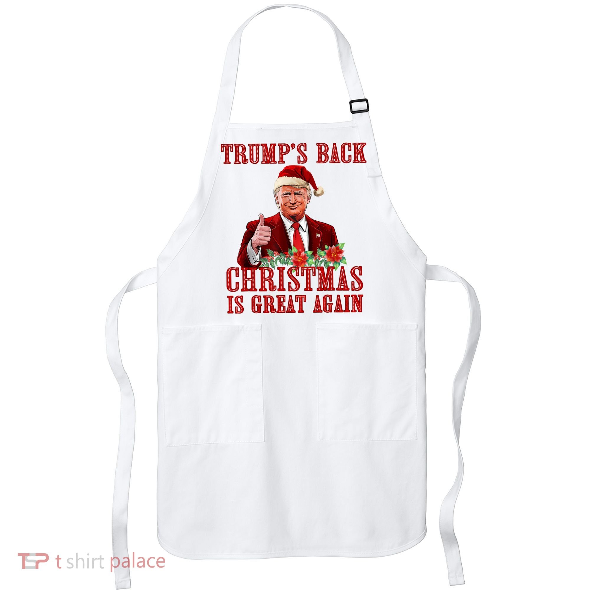 Santa Trump Dance Make Christmas Great Again Ugly Sweater Apron