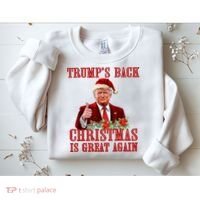 Santa Trump Dance Make Christmas Great Again Ugly Sweater Sweatshirt thumb 2