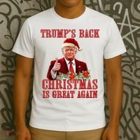 Santa Trump Dance Make Christmas Great Again Ugly Sweater T-Shirt thumb 3