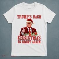 Santa Trump Dance Make Christmas Great Again Ugly Sweater T-Shirt thumb 5