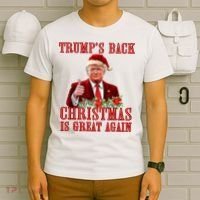 Santa Trump Dance Make Christmas Great Again Ugly Sweater T-Shirt thumb 6