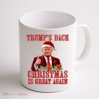 Santa Trump Dance Make Christmas Great Again Ugly Sweater Coffee Mug thumb 1
