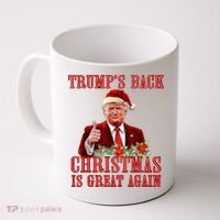 Santa Trump Dance Make Christmas Great Again Ugly Sweater Coffee Mug thumb 0