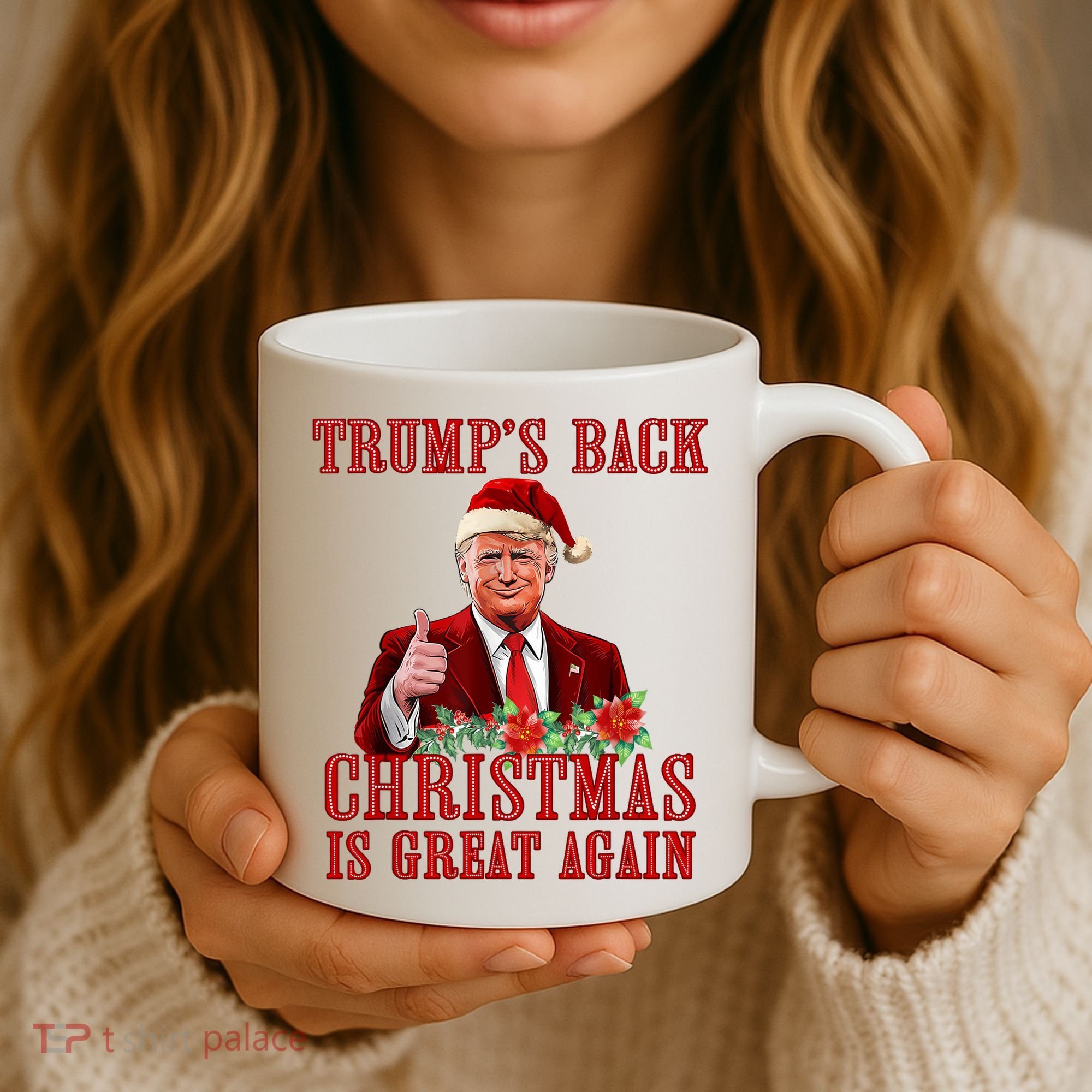 Santa Trump Dance Make Christmas Great Again Ugly Sweater Coffee Mug