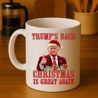 Santa Trump Dance Make Christmas Great Again Ugly Sweater Coffee Mug thumb 4