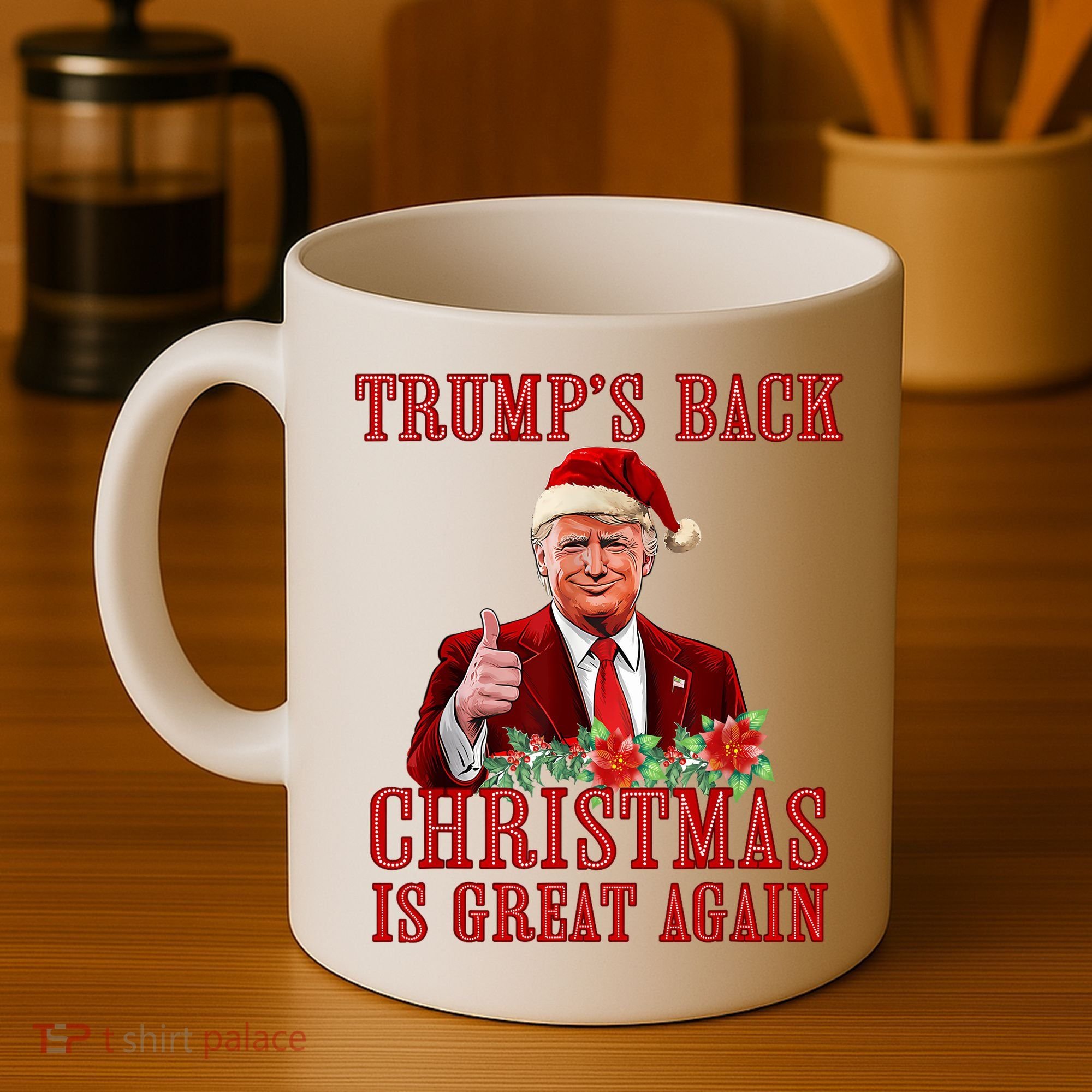 Santa Trump Dance Make Christmas Great Again Ugly Sweater Coffee Mug