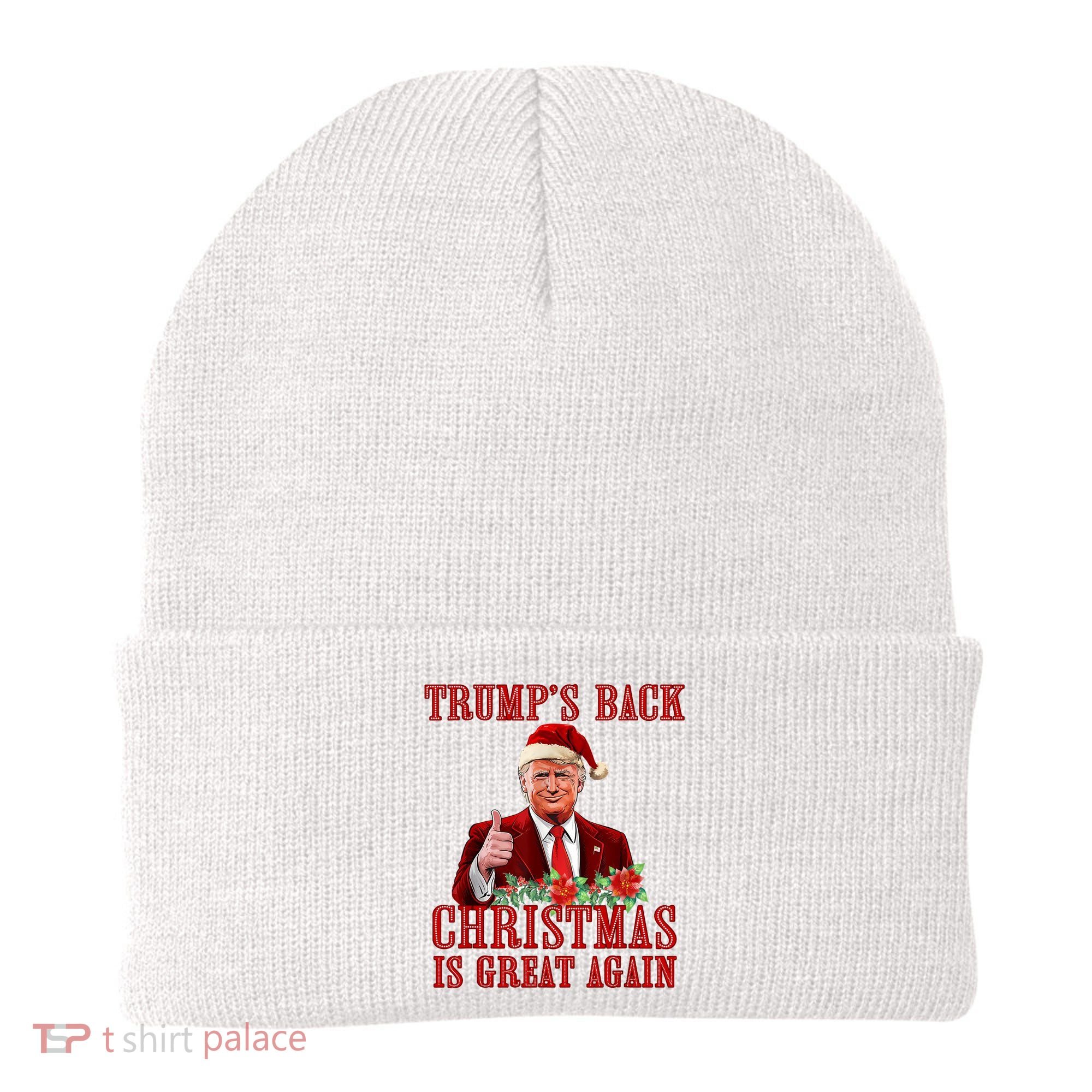 Santa Trump Dance Make Christmas Great Again Ugly Sweater Beanie