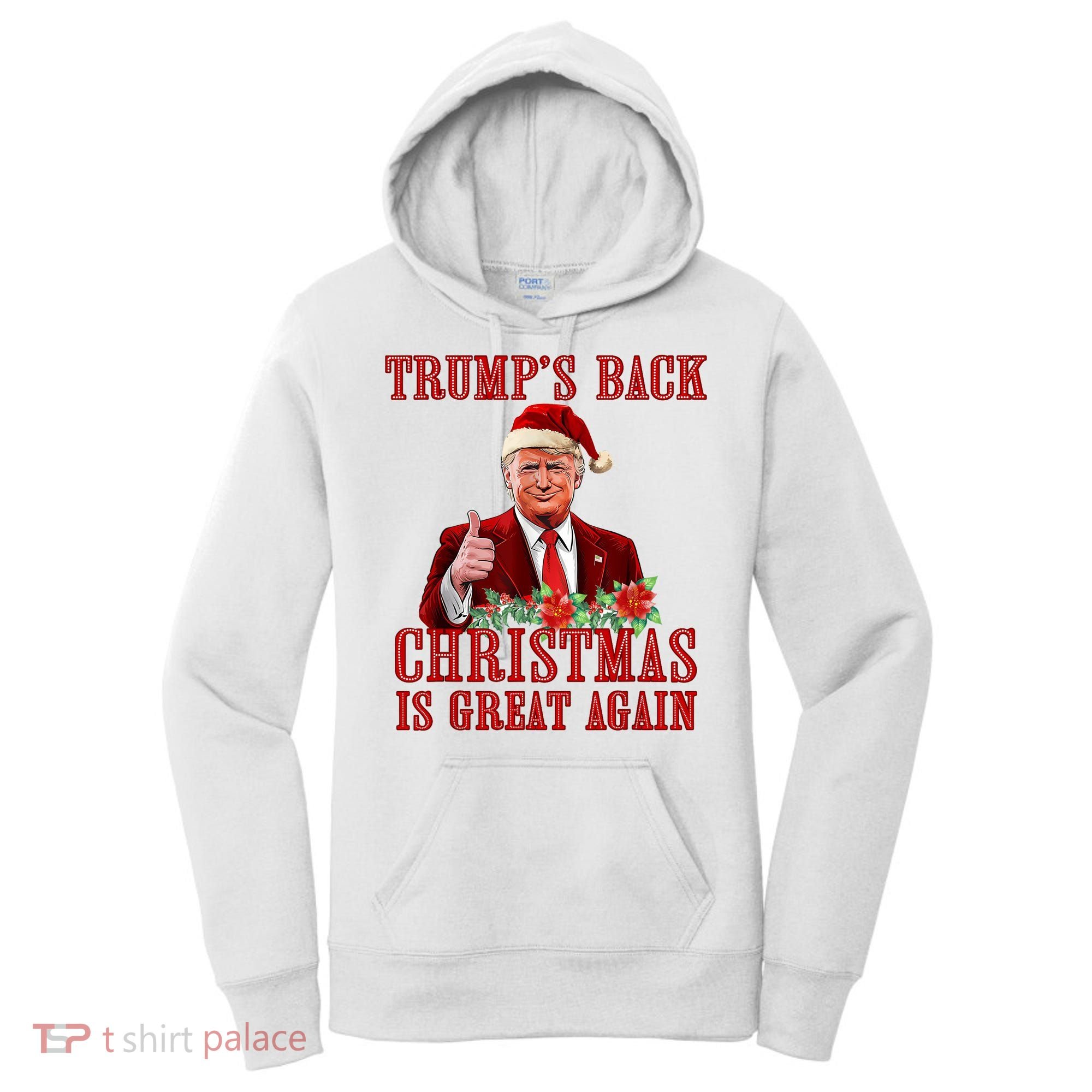 Santa Trump Dance Make Christmas Great Again Ugly Sweater Women's Hoodie