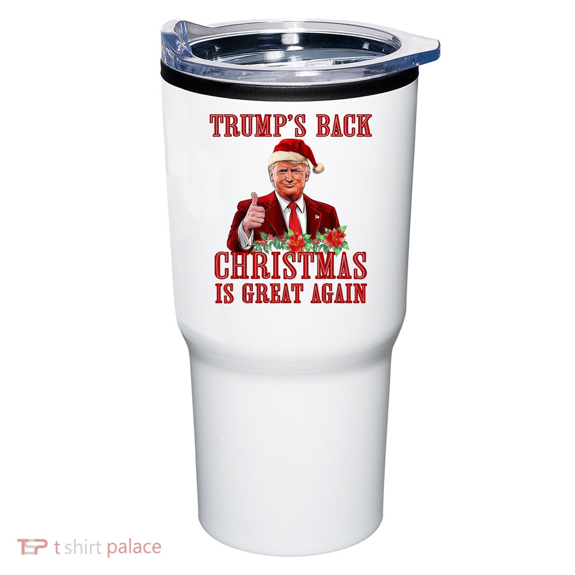 Santa Trump Dance Make Christmas Great Again Ugly Sweater Tumbler