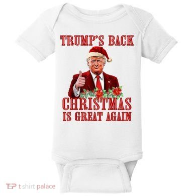 Santa Trump Dance Make Christmas Great Again Ugly Sweater Baby Bodysuit