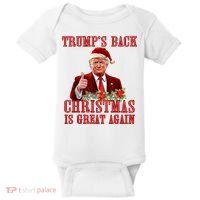 Santa Trump Dance Make Christmas Great Again Ugly Sweater Baby Bodysuit thumb 0
