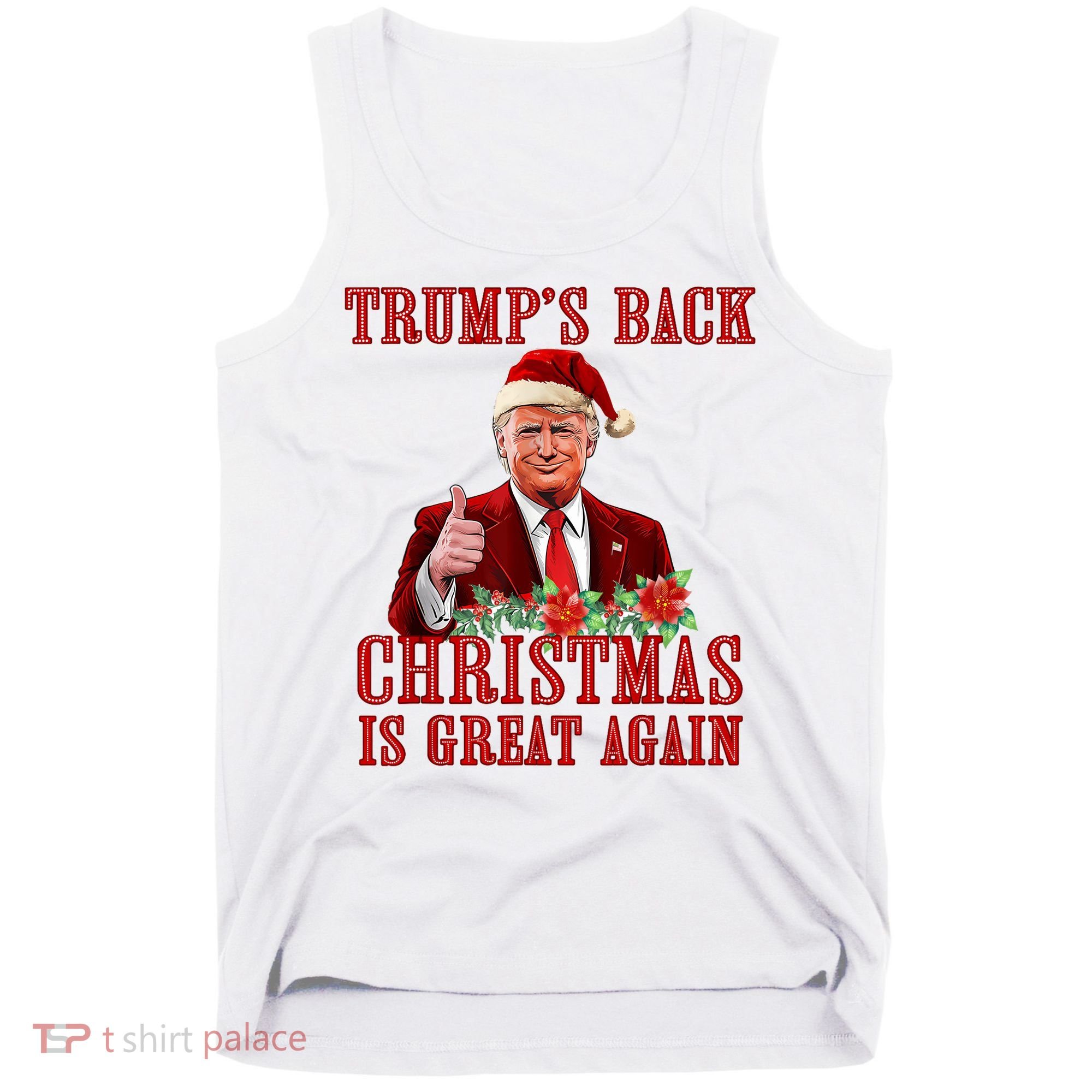 Santa Trump Dance Make Christmas Great Again Ugly Sweater Tank Top