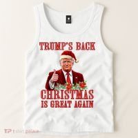 Santa Trump Dance Make Christmas Great Again Ugly Sweater Tank Top thumb 2
