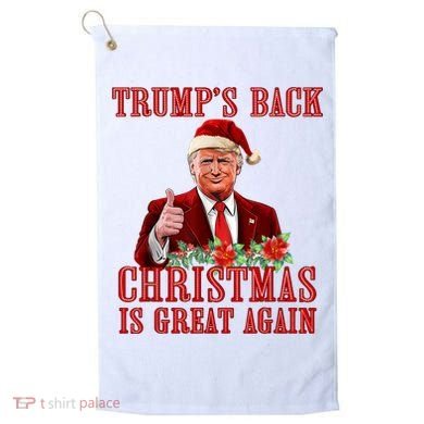 Santa Trump Dance Make Christmas Great Again Ugly Sweater Golf Towel