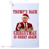 Santa Trump Dance Make Christmas Great Again Ugly Sweater Golf Towel thumb 0