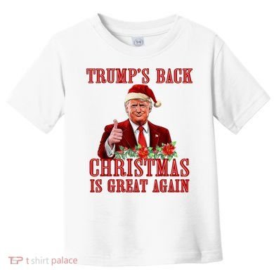 Santa Trump Dance Make Christmas Great Again Ugly Sweater Toddler T-Shirt