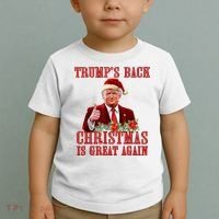 Santa Trump Dance Make Christmas Great Again Ugly Sweater Toddler T-Shirt thumb 2